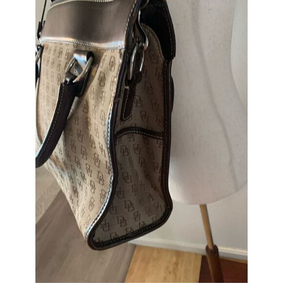 Dooney and bourke brown and tan handbag shoulder bag - Picture 3 of 6